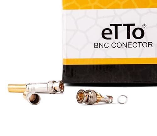 فیش BNC پیچی دم طلایی eTTo پلارکس